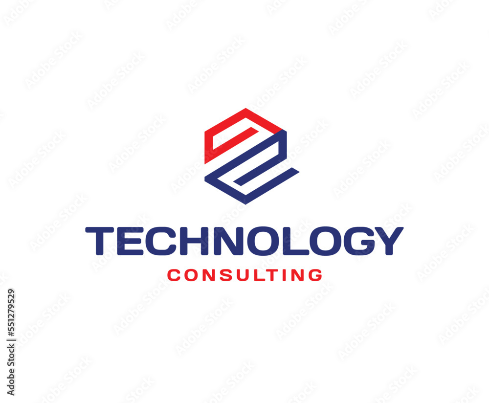 Abstract Shape Technology Business Logo Design Template.eps