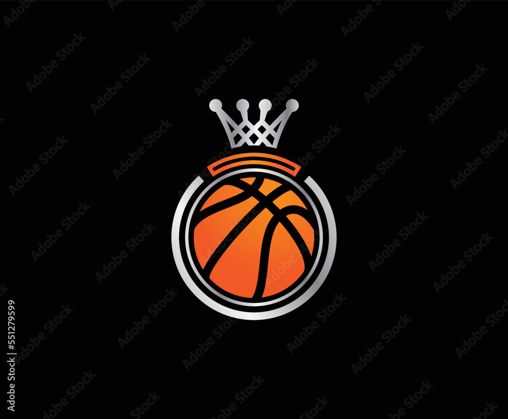 Basket Ball Team Crest Logo Design Template