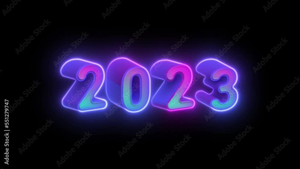 digital web 4K animation of 2023 label with mask digital web 4K animation of 2023 label with mask