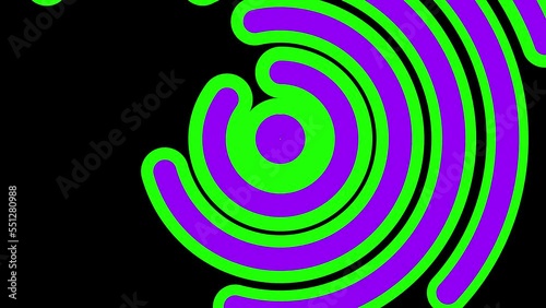 Circle Smooth Transition rotated On Green Screen And Alpha Channel For video intro chanel