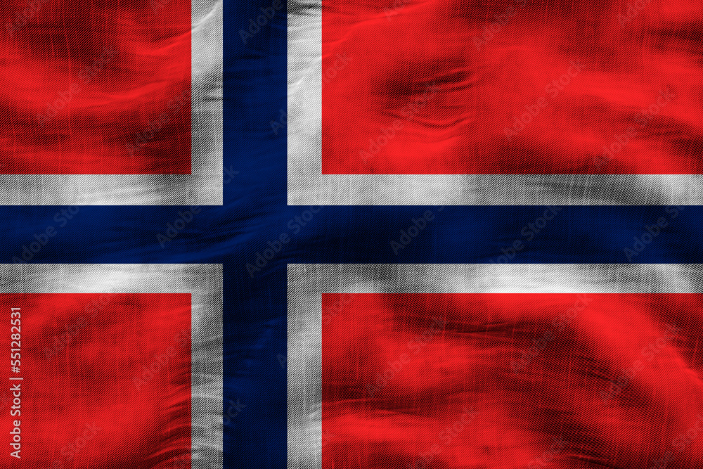 Fototapeta premium National flag of Bouvet islandBackground with flag of Bouvet island