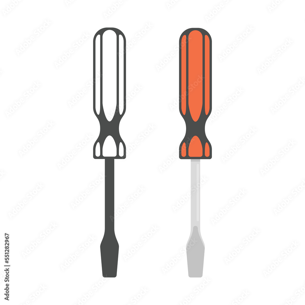 Set of Screwdrivers icons isolated on white background. Construction, repair or hand tools concept. Manual wiring tool. EPS 10 Set of Screwdrivers icons isolated on white background. Construction, repair or hand tools concept. Manual wiring tool. EPS 10