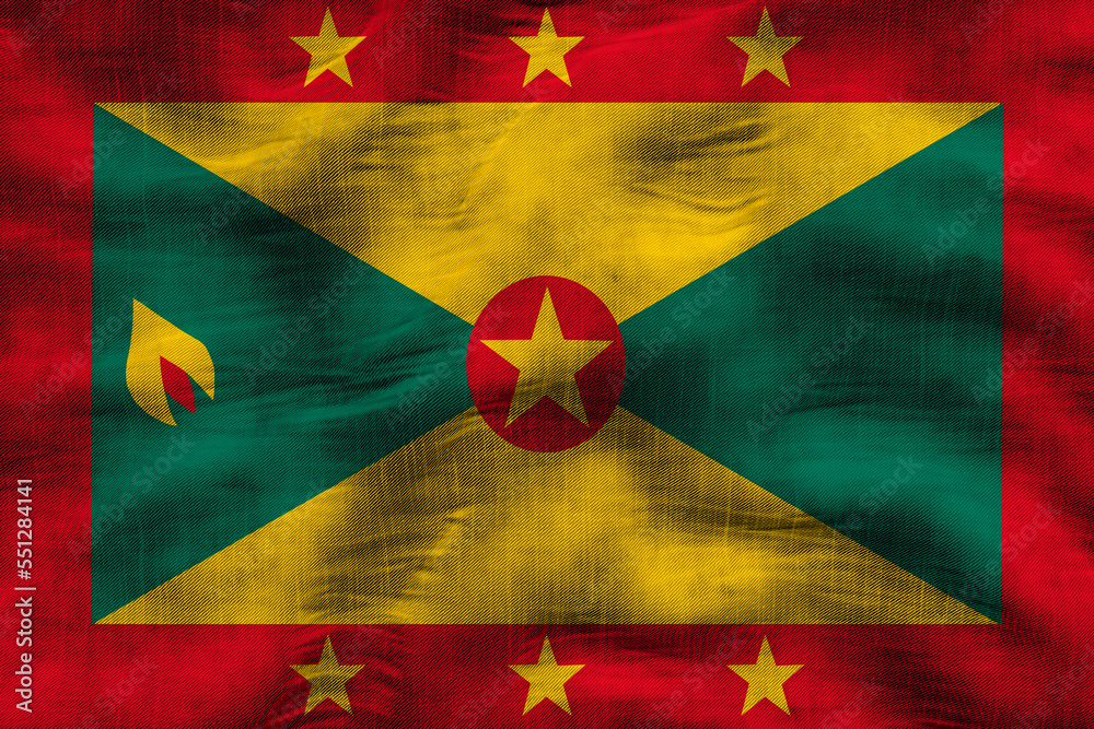 Fototapeta premium National flag of Grenada. Background with flag of Grenada.