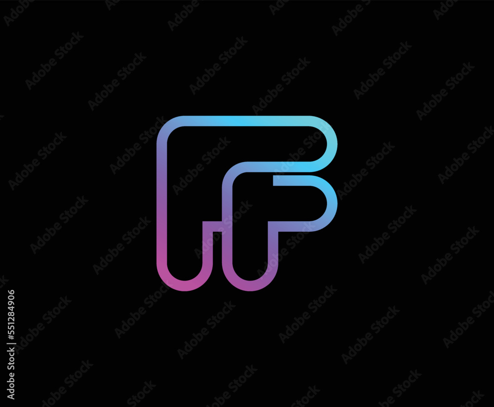 Simple Initial Letter FF Logo Design Template Simple Initial Letter FF Logo Design Template