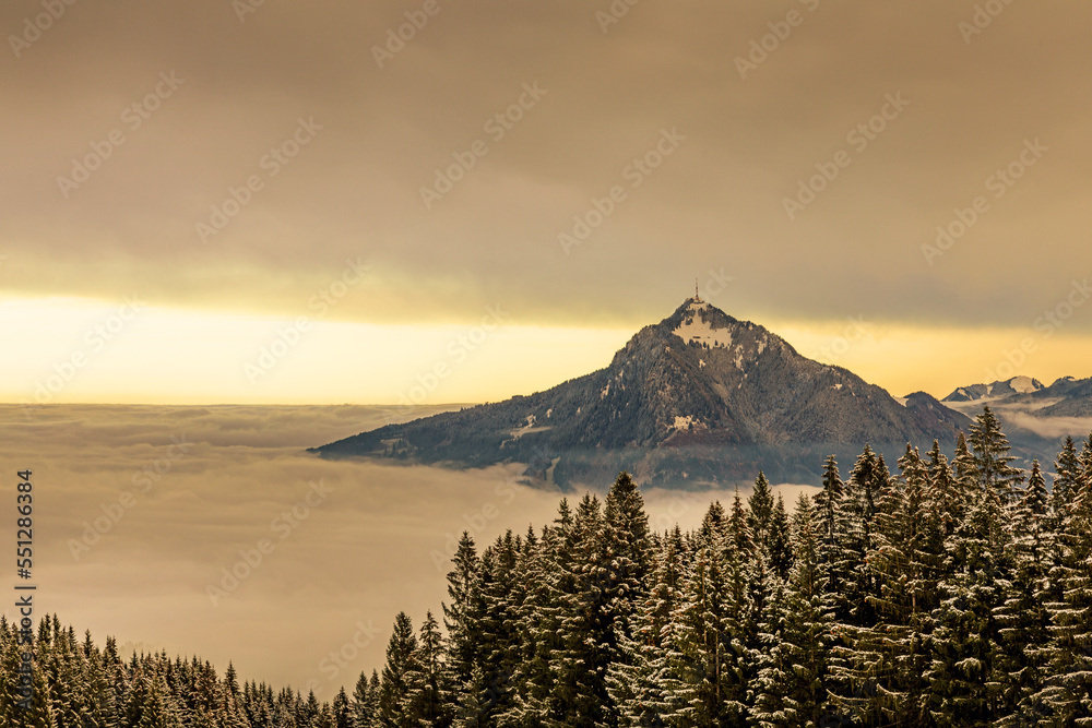 Grünten - Wolkenmeer - Wald - Schnee - Eis - Ofterschwang
