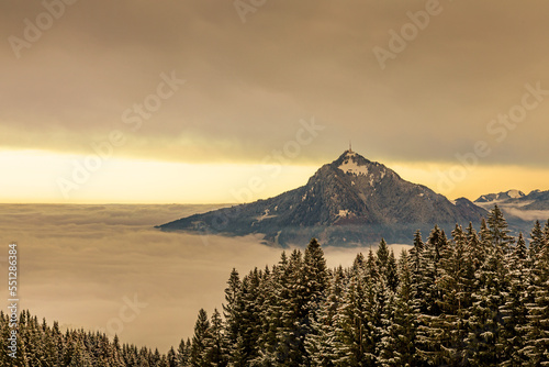 Grünten - Wolkenmeer - Wald - Schnee - Eis - Ofterschwang © Dozey