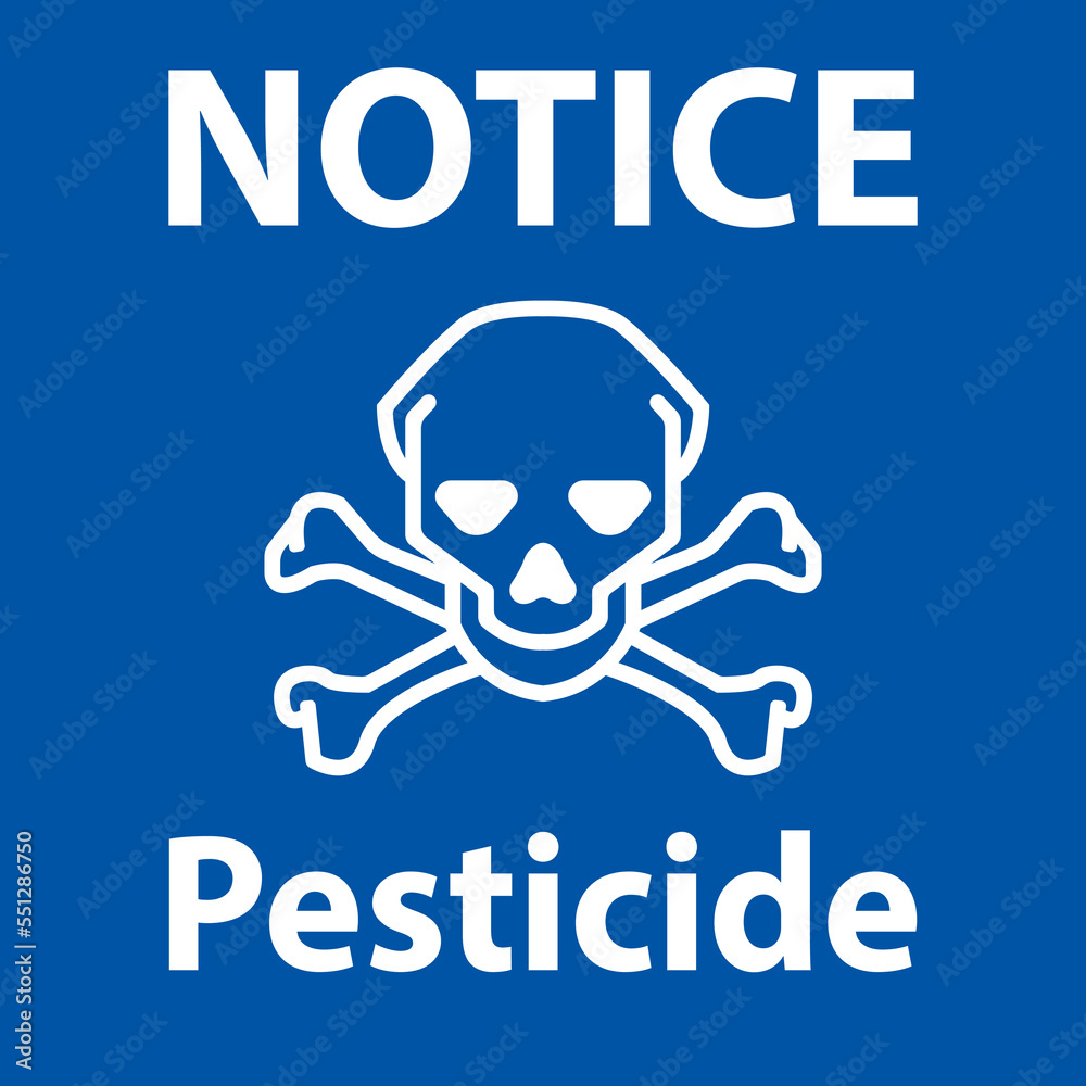 Fototapeta premium Notice Pesticide Symbol Sign On White Background