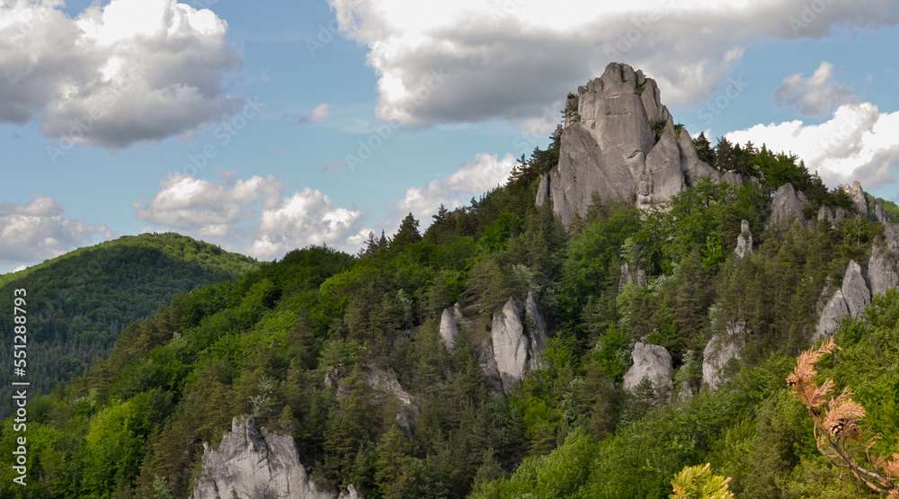 landscape in the mountains of sulovske skaly, sulov rocks in slovakia