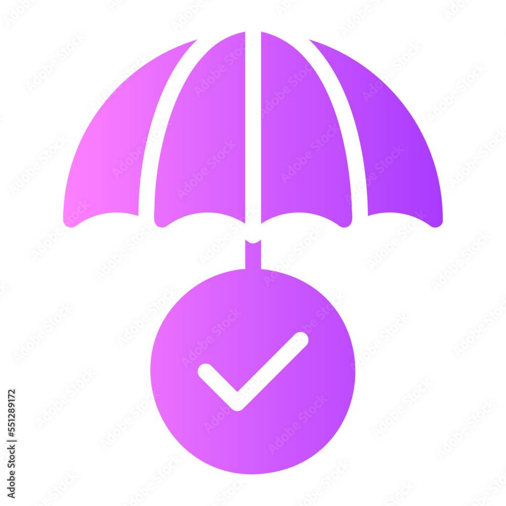 umbrella gradient icon