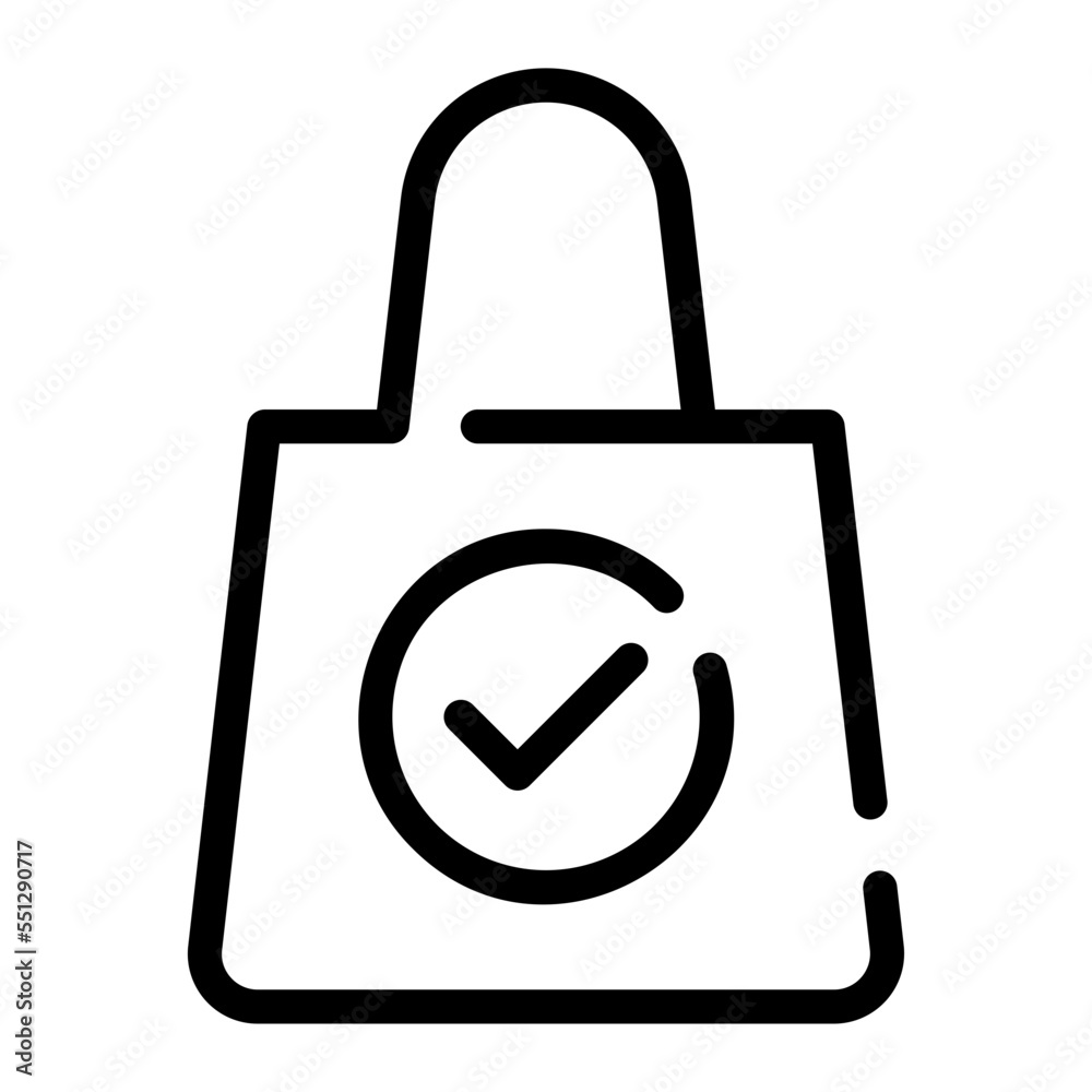 shopping bag line icon