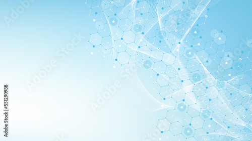 Health care and medical pattern innovation concept science background design. Abstract geometric hexagons shape medicine and science background, illustration.