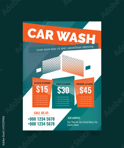 Car Wash Flyer Design Template, Car Cleaning Service flyer, Washing flyer, automobile wash leaflet, flyer layout design, Promtional flyer design.