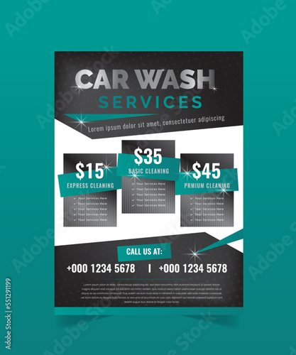 Car Wash Flyer Design Template, Car Cleaning Service flyer, Washing flyer, automobile wash leaflet, flyer layout design, Promtional flyer design.