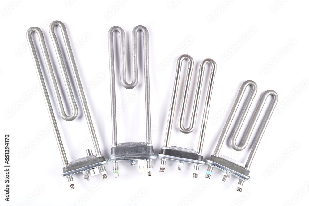 Set of different types Tubular electric Heating elements made of steel for washing machines