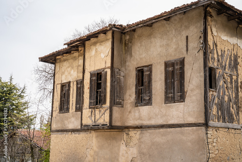 Traditional Ottoman house in Safranbolu. Safranbolu UNESCO World Heritage Site. Old wooden mansion turkish architecture. Wooden ottoman mansion