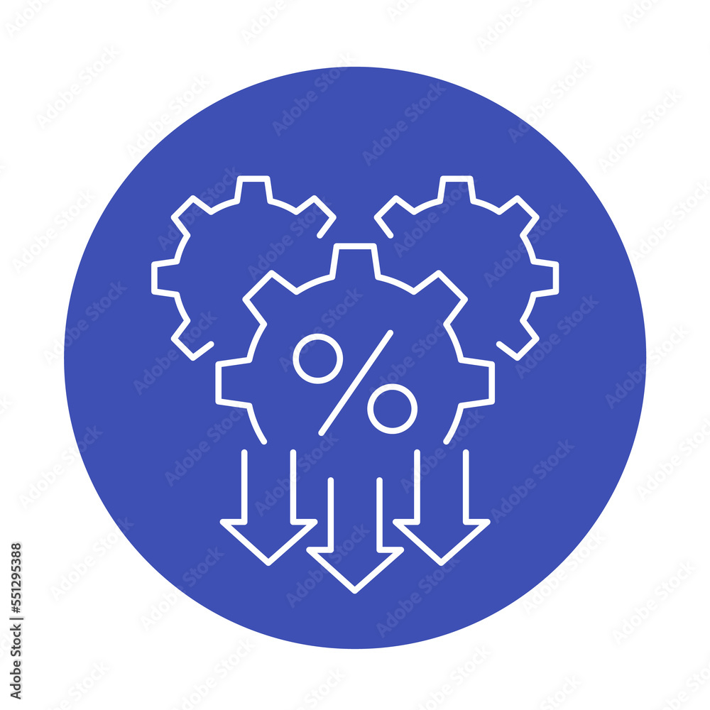 cost optimization and efficiency, linear icon cost optimization and efficiency, linear icon