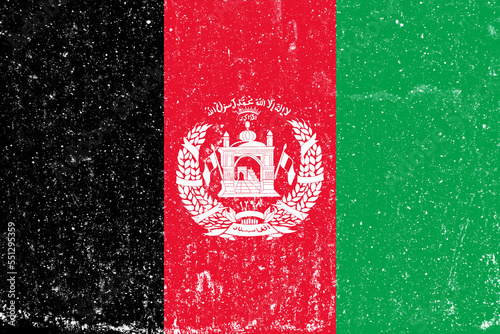 New concept Afghanistan flag White messy wall stucco texture background, Afghanistan flag paint, afghanistan flag history, afghanistan new flag.