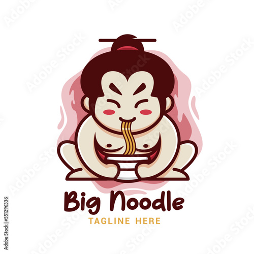 Sumo Noodle Logo Vector Template