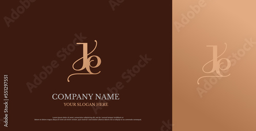 Tablou pe pânză Initial JE Logo Design Vector