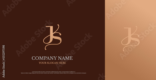 Initial JS Logo Design Vector 