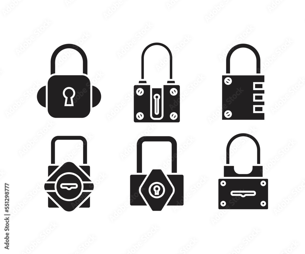 lock and key icons vector illustration lock and key icons vector illustration