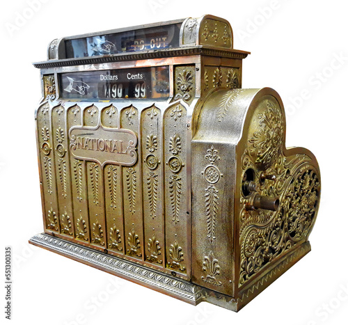 Antique Cash Register Isolated