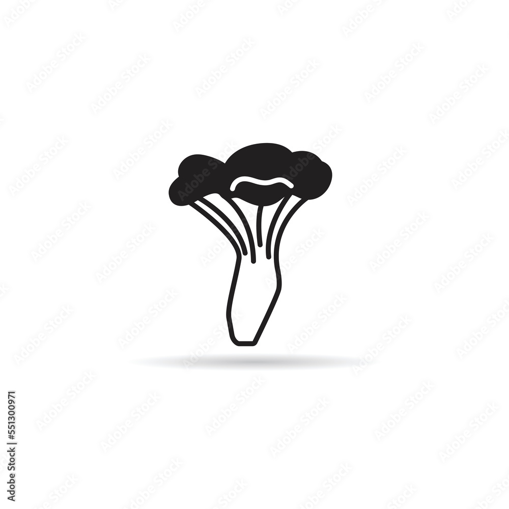 mushroom icon on white background illustration mushroom icon on white background illustration