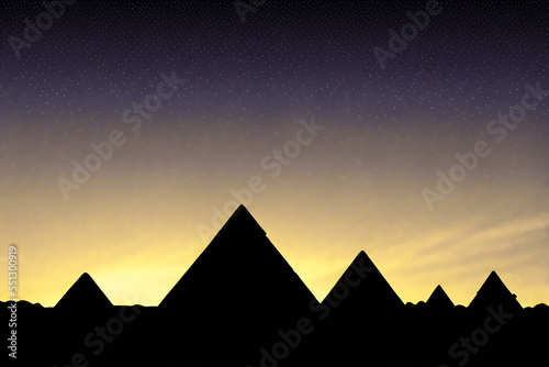 pyramids in the night