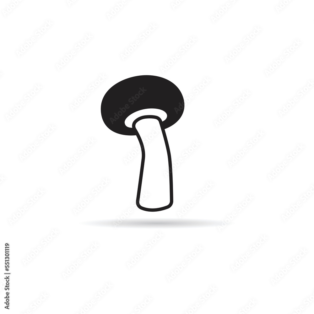 mushroom icon on white background illustration mushroom icon on white background illustration