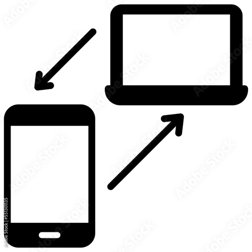 laptop and phone devices icon