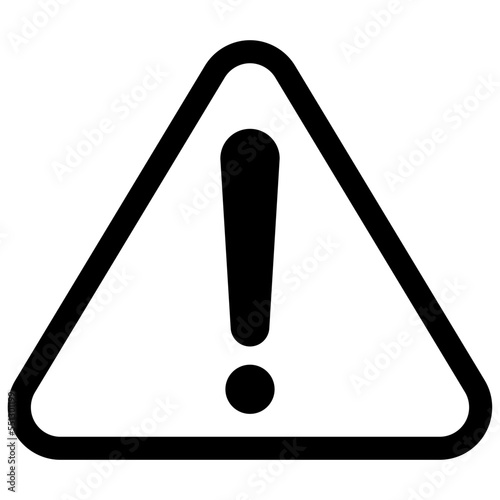 warning and attention icon. exclamation mark sign photo