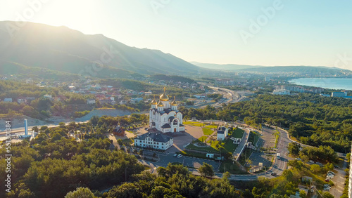 Gelendzhik, Russia. Cathedral of St. Andrew the First-Called, Aerial View