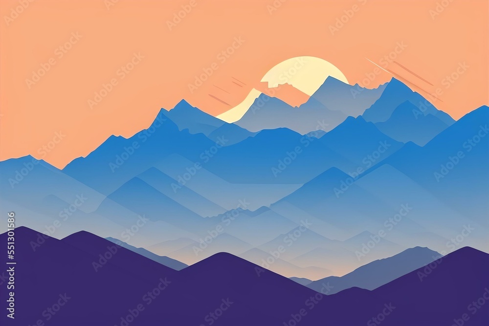 mountain landscape with mountains