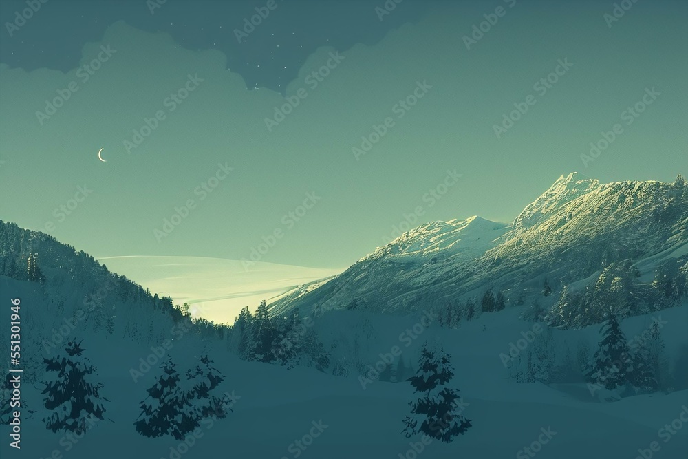 Obraz premium winter mountain landscape