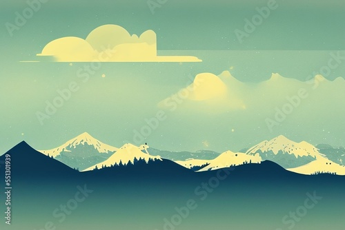 landscape with mountains © LikotoArtworks
