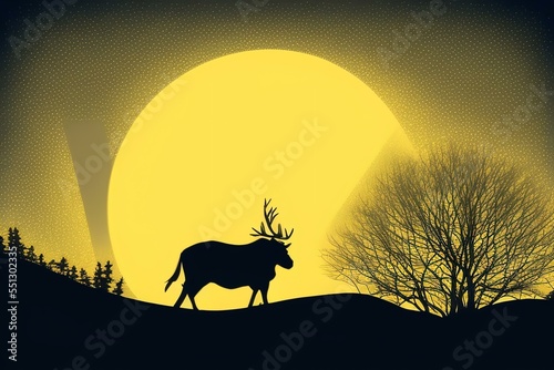 deer in the sunset © LikotoArtworks