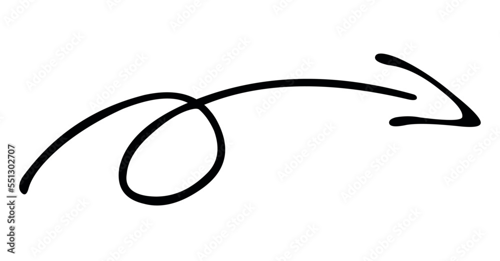vector illustration of an arrow with a knot pointing right side vector illustration of an arrow with a knot pointing right side