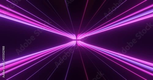 3d render with pink purple converging lines