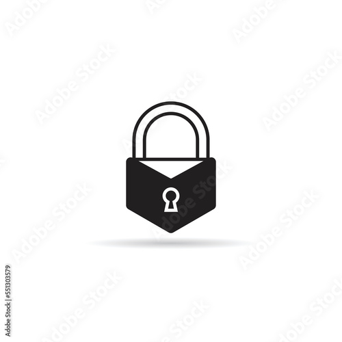 padlock icon on white background