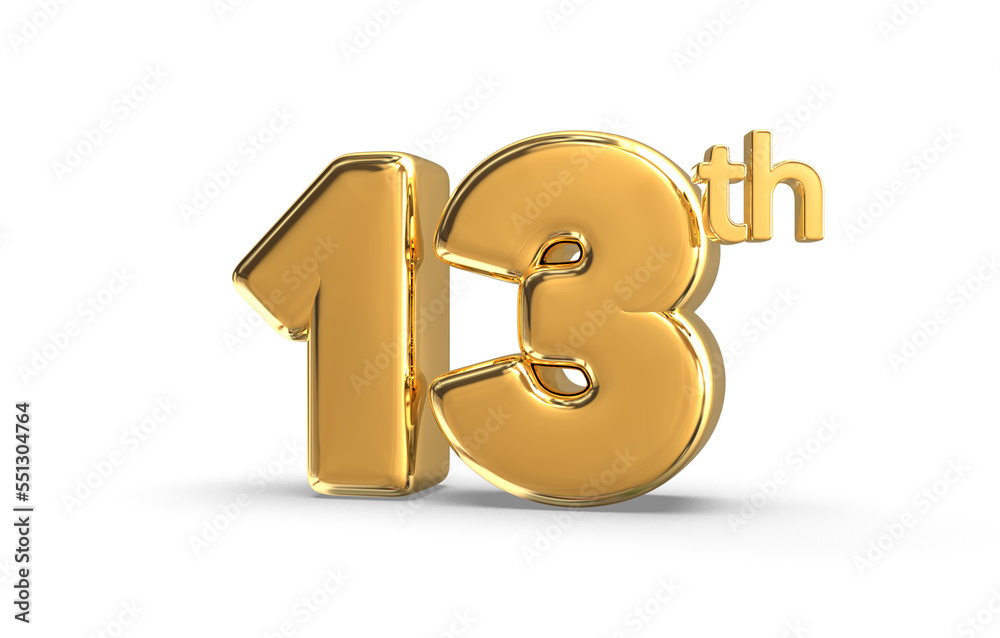 Number Anniversary Gold 3D Render Number Anniversary Gold 3D Render