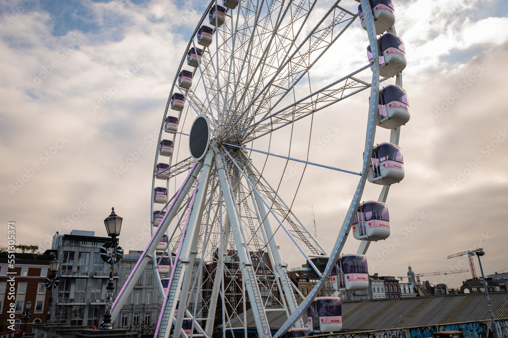 Giant wheel the view in Antwerp Belgium is a popular tourist attraction
