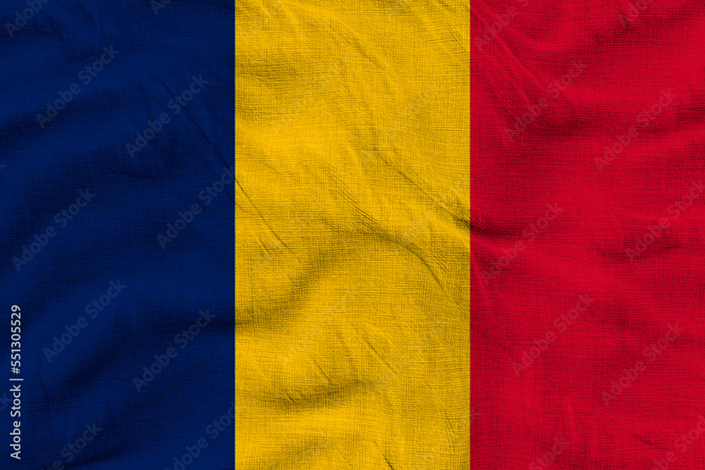 Fototapeta premium National flag of Chad. Background with flag of Chad.