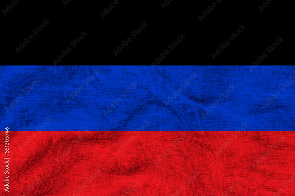 National flag of Donetsk People's Republic. Background with flag of Donetsk People's Republic. National flag of Donetsk People's Republic. Background with flag of Donetsk People's Republic.