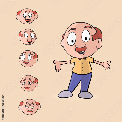 Old man Avatar, expressions