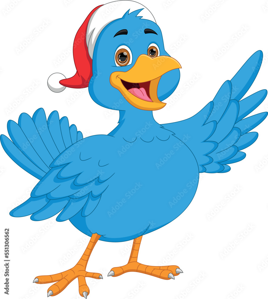 cartoon cute blue bird waving cartoon cute blue bird waving