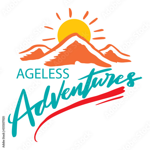 Ageless adventure logo concept design.