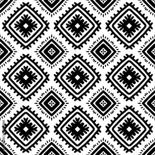 Wallpaper Mural black and white seamless pattern Torontodigital.ca