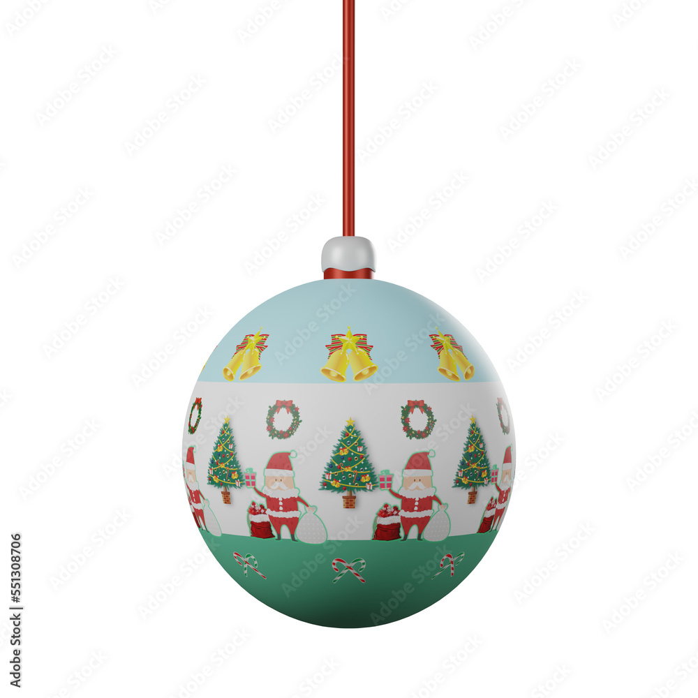 3D Christmas ball whit santa claus 3D Christmas ball whit santa claus