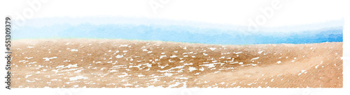 watercolor landscape on paper