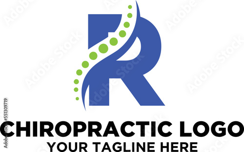 Letter-initial-V-Chiropractic-athlete-spine-care-health-logo-design-vector